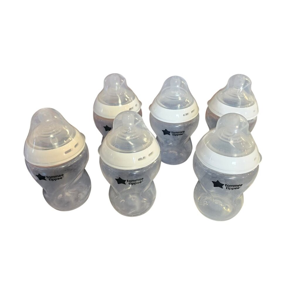 Tommee Tippee 9oz Baby Bottles With Anti-Colic Nipples - Set Of 6 - BPA-Free Pla